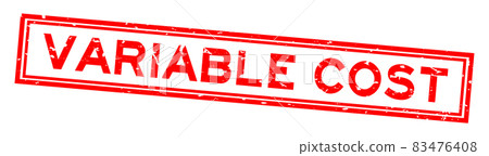 Grunge red variable cost word sqaure rubber seal stamp on white background Grunge red variable cost word sqaure rubber seal stamp on white background 83476408