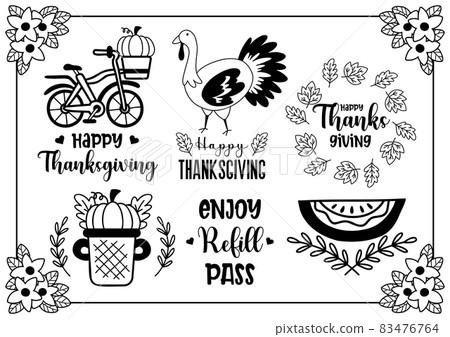 happy thanksgiving illustration Vector for banner happy thanksgiving illustration Vector for banner 83476764