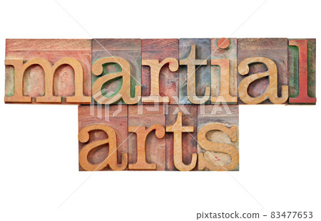 martial arts in letterpress type martial arts in letterpress type 83477653