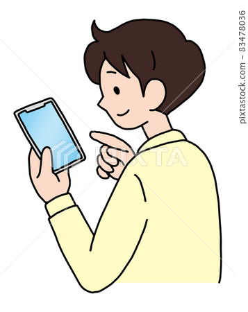 智能手機操作/男性 83478036