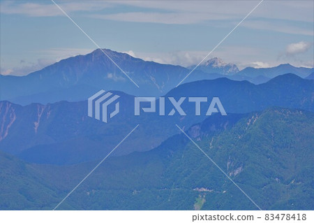 Mt. Senjogatake from the north side of Mt. Okuchausu 83478418