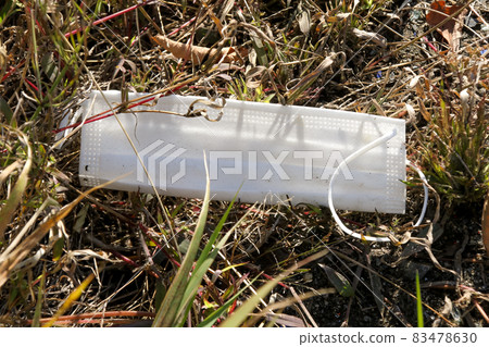 Masks, trash, littering, outdoors, waste, trash, environmental issues, throwing away Masks, trash, littering, outdoors, waste, trash, environmental issues, throwing away 83478630