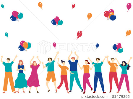 A lot of people getting excited Balloon A lot of people getting excited Balloon 83479265