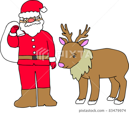 Santa and reindeer Santa and reindeer 83479974
