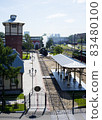 The locomotive departs from the railway station on a sunny summer morning 83480100