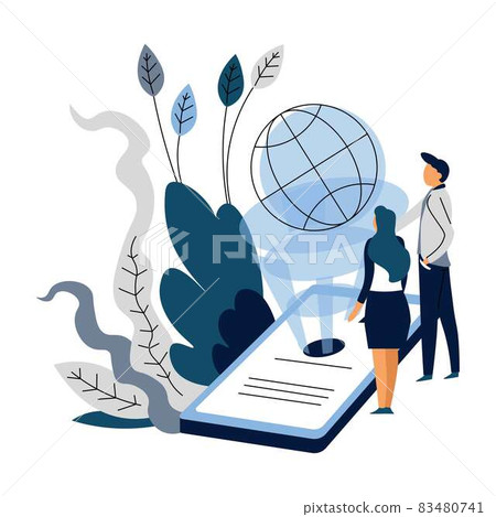 Artificial intelligence smart Internet surfing or web search 83480741