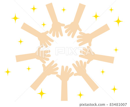 Many hands, circles, friends, raised hands, bare hands, hand washing, glitter, cleanliness Many hands, circles, friends, raised hands, bare hands, hand washing, glitter, cleanliness 83481007