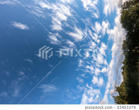 Cirrus clouds forming high in blue sky in County Donegal - Ireland Cirrus clouds forming high in blue sky in County Donegal - Ireland 83481079