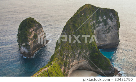 Manta Bay or Kelingking Beach on Nusa Penida Island, Bali, Indonesia. 83481790