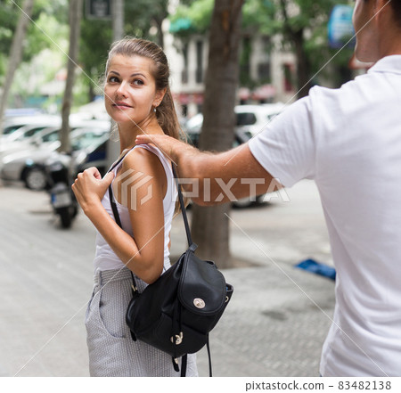 Girl turning around Girl turning around 83482138