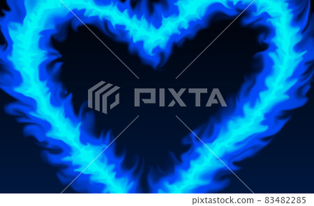 藍燄心環或黑色背景 藍燄心環或黑色背景 83482285