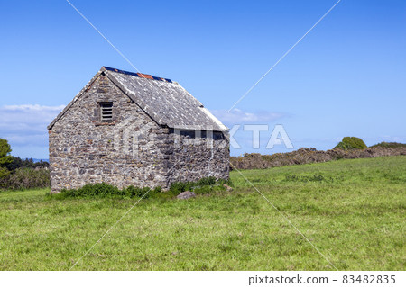 Stone barn on Caldey Island Pembrokeshire South Wales Stone barn on Caldey Island Pembrokeshire South Wales 83482835