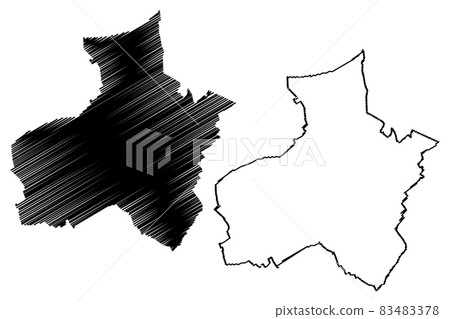 Mulhouse City (French Republic, France) map vector illustration, scribble sketch City of Mulhouse map Mulhouse City (French Republic, France) map vector illustration, scribble sketch City of Mulhouse map 83483378