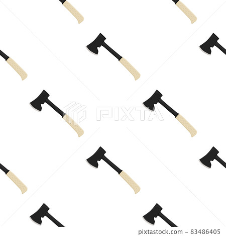 Illustration on theme pattern steel axes with wooden handle 83486405