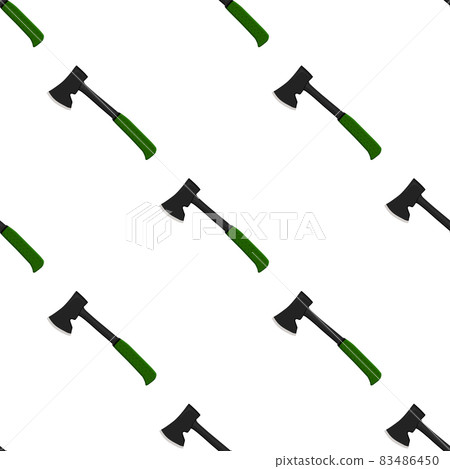 Illustration on theme pattern steel axes with wooden handle Illustration on theme pattern steel axes with wooden handle 83486450