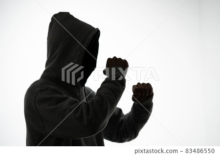 Crime man silhouette 83486550