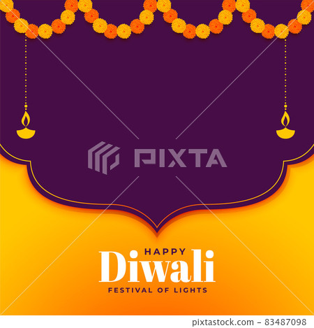 diwali background with flowers decoration and text space diwali background with flowers decoration and text space 83487098