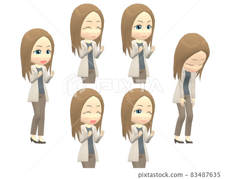 [Success and Failure] Caucasian Female Cardigan Straight Diagonal 83487635