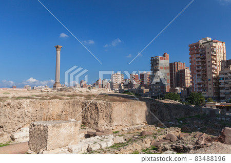 Alexandria, Egypt. Cityscape with living houses Alexandria, Egypt. Cityscape with living houses 83488196