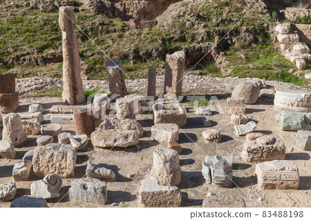 Alexandria, Egypt. Ruined ancient pillars Alexandria, Egypt. Ruined ancient pillars 83488198