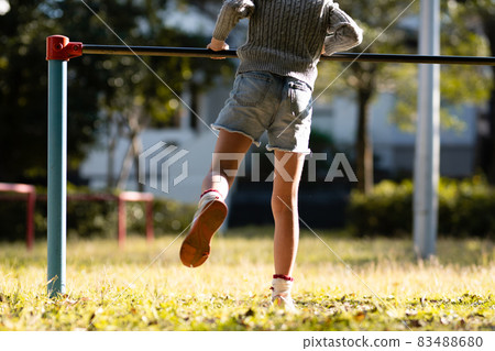 Kids practicing bar Kids practicing bar 83488680