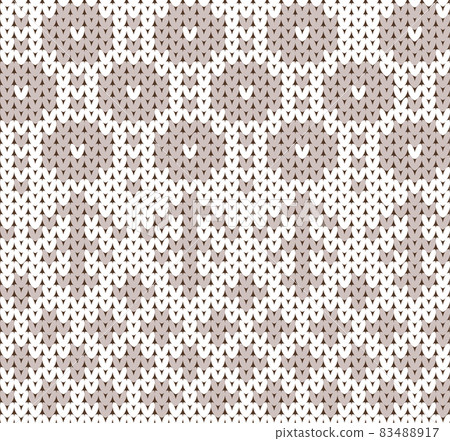 Nordic pattern knit pattern (beige) 83488917