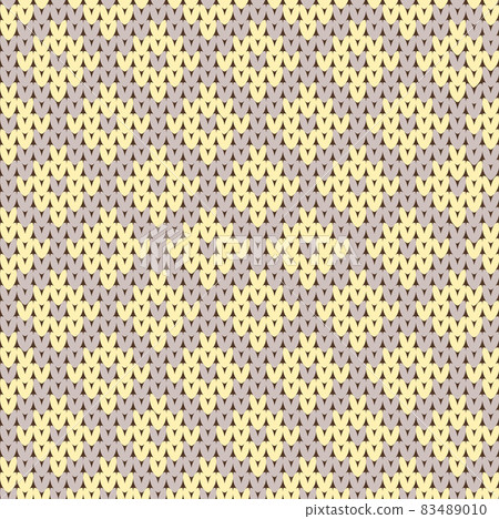 Nordic pattern knit pattern (yellow) 83489010
