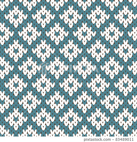 Nordic pattern knit pattern (blue) Nordic pattern knit pattern (blue) 83489011