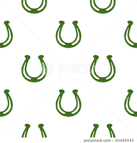 Illustration on theme Irish holiday St Patrick day, seamless horseshoes 83489543