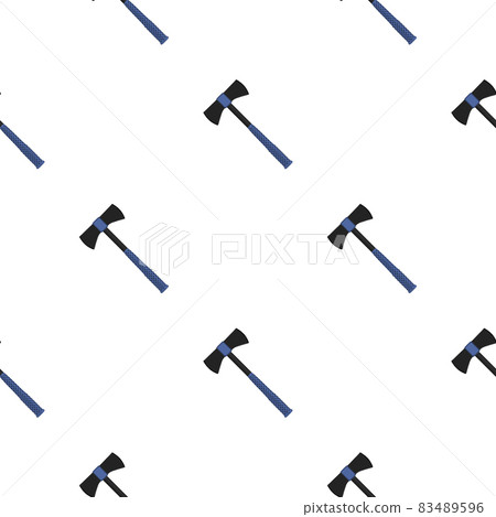 Illustration on theme pattern steel axes with wooden handle Illustration on theme pattern steel axes with wooden handle 83489596