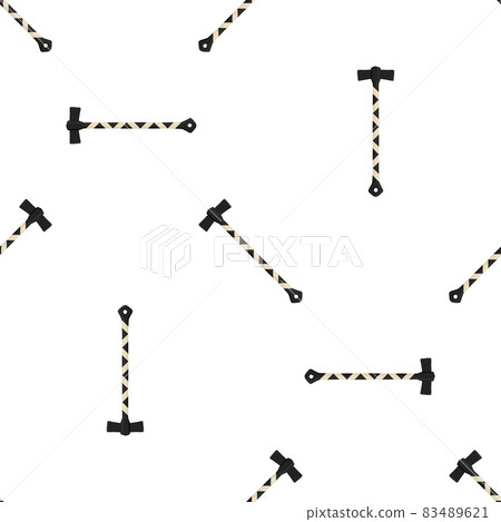 Illustration on theme pattern steel axes with wooden handle 83489621