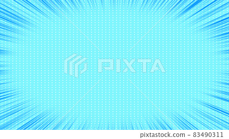 Manga anime style effect Concentrated lines and background color 83490311
