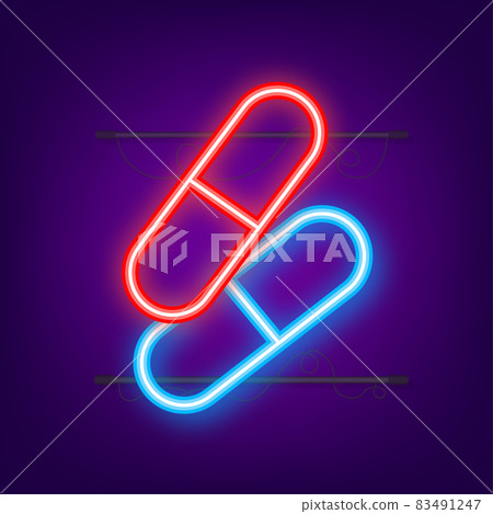 Capsule pills. Realistic pills blister with capsules. Vector illustration Capsule pills. Realistic pills blister with capsules. Vector illustration 83491247