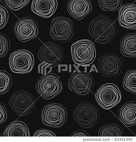 Spiral linear circles seamless pattern. Geometric background. Vector Spiral linear circles seamless pattern. Geometric background. Vector 83491995