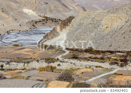 Road to Upper Mustang, Nepal Road to Upper Mustang, Nepal 83492401