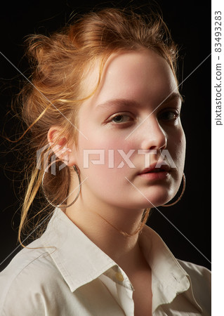 serious young woman 83493283