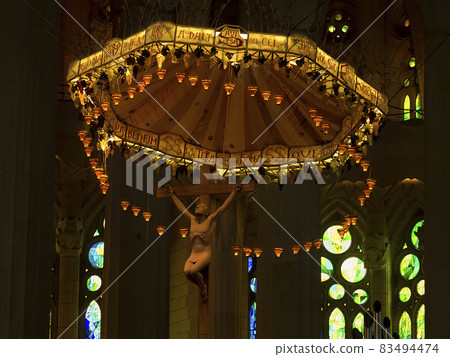 Spain Barcelona Sagrada Famía Internal Crucifixion Statue Sagrada Família 83494474