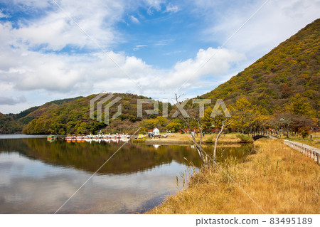 Lake Haruna in autumn, Gunma prefecture Lake Haruna in autumn, Gunma prefecture 83495189