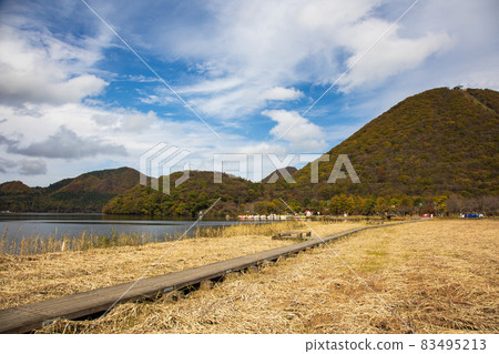 Lake Haruna in autumn, Gunma prefecture Lake Haruna in autumn, Gunma prefecture 83495213