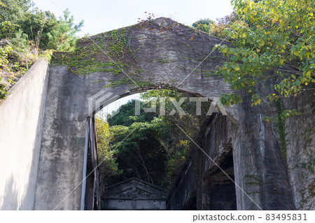 Old and beautiful buildings and scenery on Okunoshima Island in Hiroshima Prefecture, Japan Old and beautiful buildings and scenery on Okunoshima Island in Hiroshima Prefecture, Japan 83495831