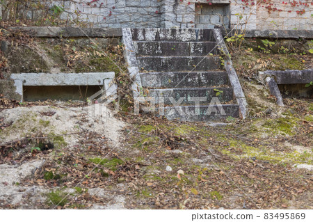 Old and beautiful buildings and scenery on Okunoshima Island in Hiroshima Prefecture, Japan Old and beautiful buildings and scenery on Okunoshima Island in Hiroshima Prefecture, Japan 83495869