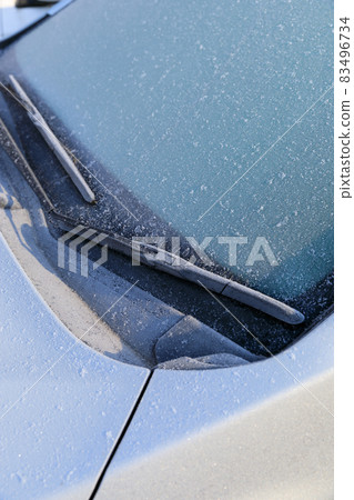 Image of a car frozen in frost Image of a car frozen in frost 83496734