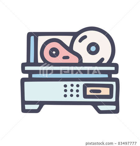 meat slicer color vector doodle simple icon 83497777