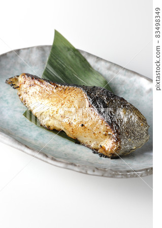 Taken with a white background of sablefish grilled with fat and a delicious grilled sablefish 83498349