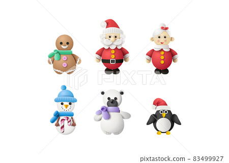 Christmas cute cartoon vector illustration. 83499927