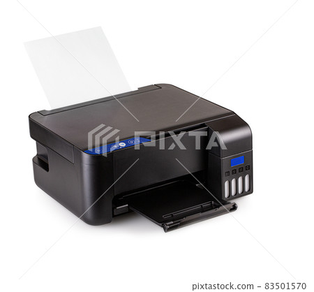 modern compact colore home printer isolated on white background 83501570
