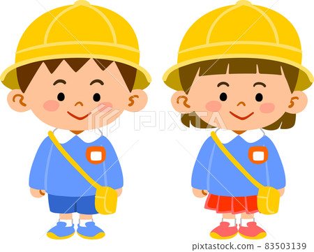 幼兒園男孩和女孩的插圖 幼兒園男孩和女孩的插圖 83503139