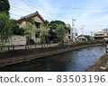 城市景觀和河流 83503196