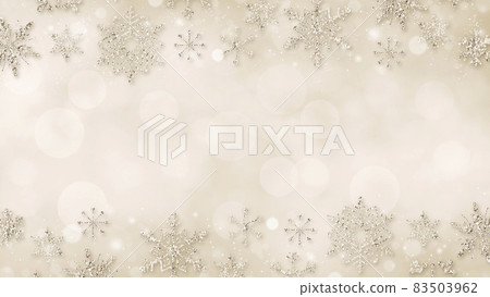 Winter image Snowflake Glitter material Champagne gold Winter image Snowflake Glitter material Champagne gold 83503962