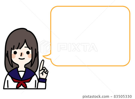 Person illustration _ high school girl _ speech bubble 83505330